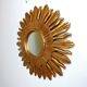 Vintage golden sunburst mirror, 1960s