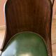 Pair of green leather gondola chairs Art Deco by De Coen