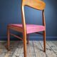 Trio of vintage teak chairs, antique seating furniture
