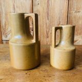 Duo of small pitchers in Brenne sandstone