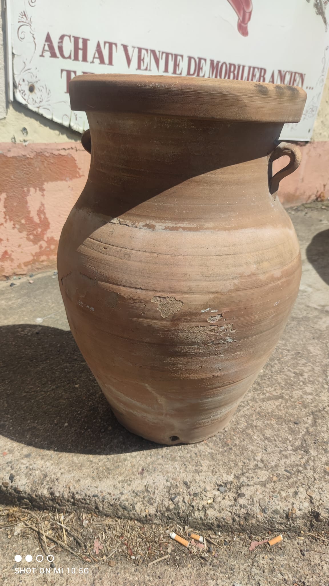 Terracotta garden jar