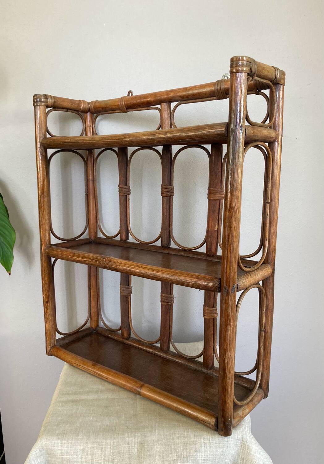 Bamboo wall shelf 1960s/70s