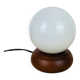 Lampe pin globe opaline années 60
