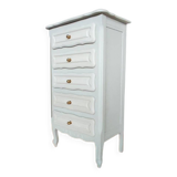Louis XV style chiffonier / restored in moon grey
