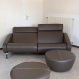 Steiner Faubourg model sofa and 2 poufs