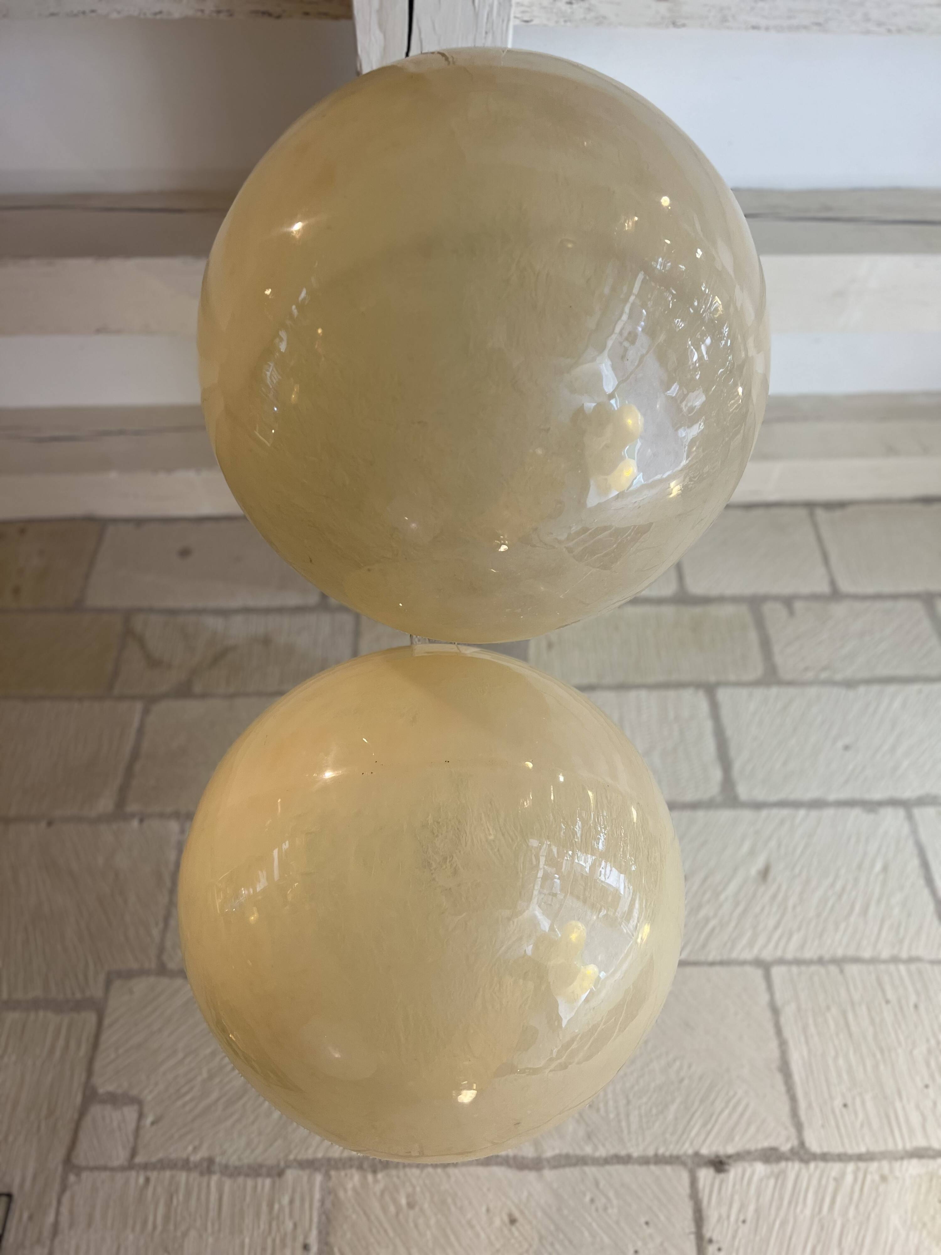 1. A resin ball pendant light, 1970