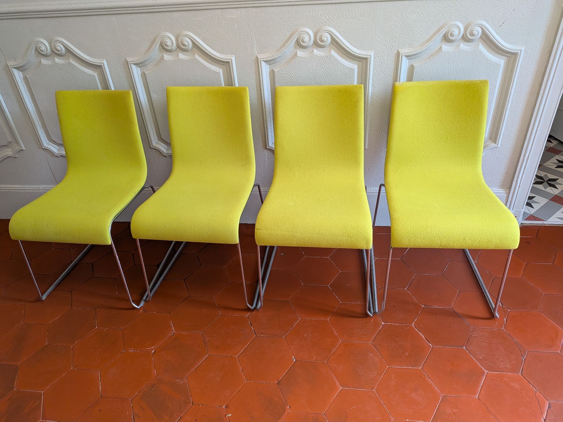 Set of 4 Crassevig chairs by Franzolini