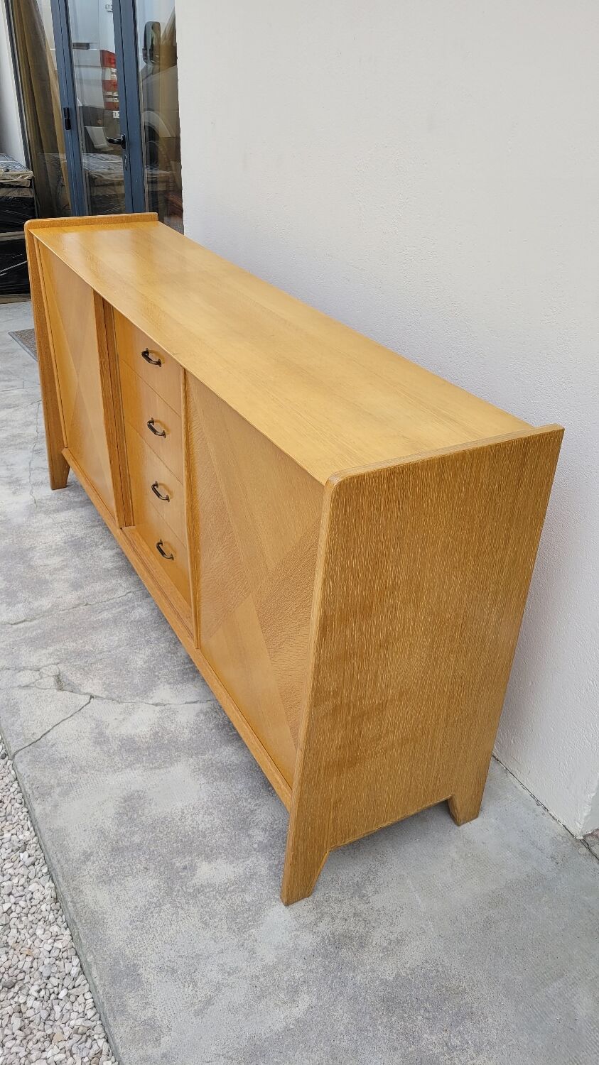 Vintage sideboard enfilade 1950 feet oak compass