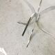 Table vintage verre et chrome 1970