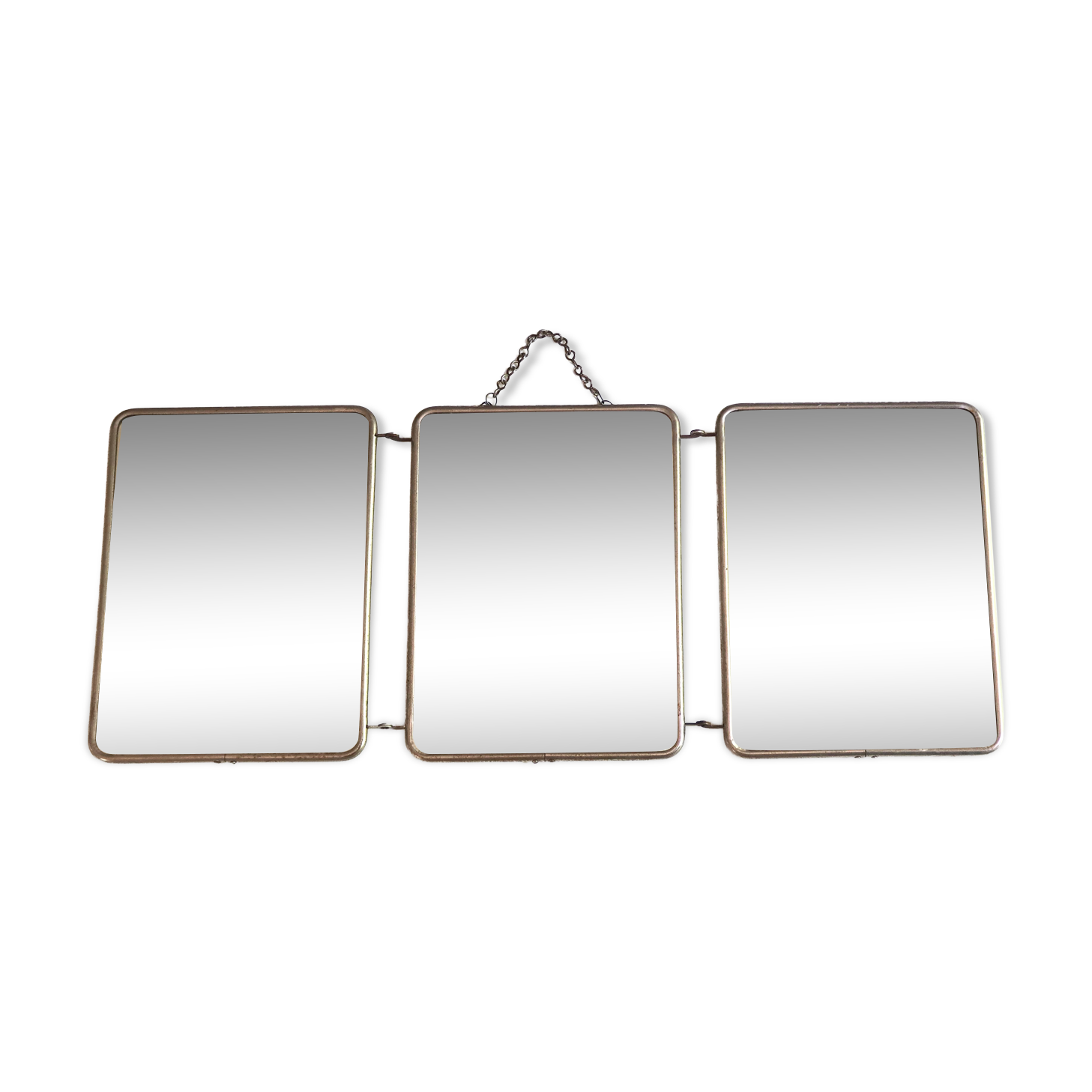 Miroir de barbier triptyque, années 50