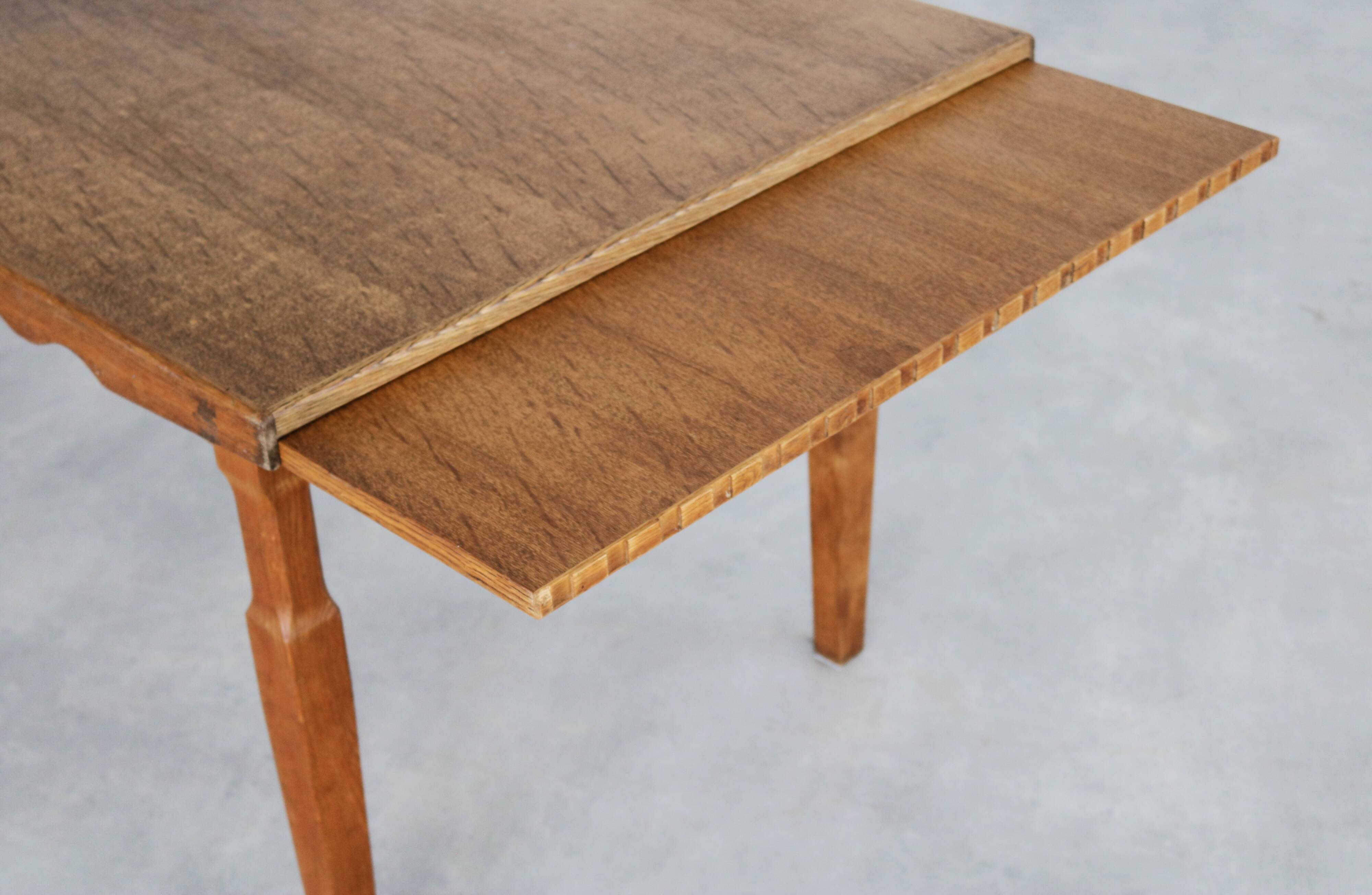 brutalist dining table | vintage table | oak | Kjaernulf