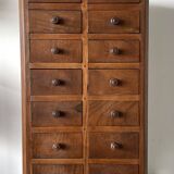 Small Walnut and Cherry Wood Cabinet with Drawer