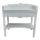 Bathroom furniture in white patina wood