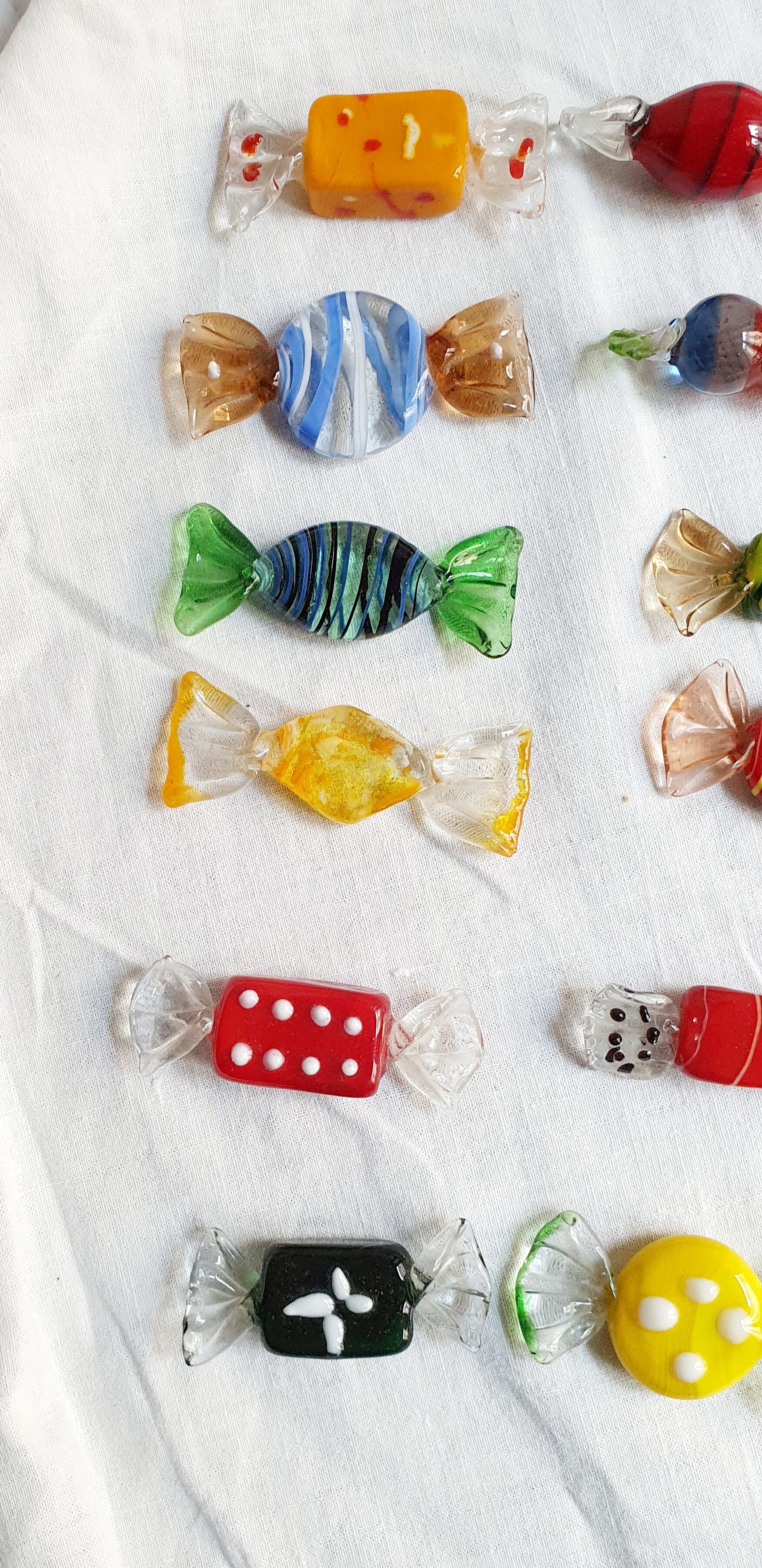12 Murano glass knife rests