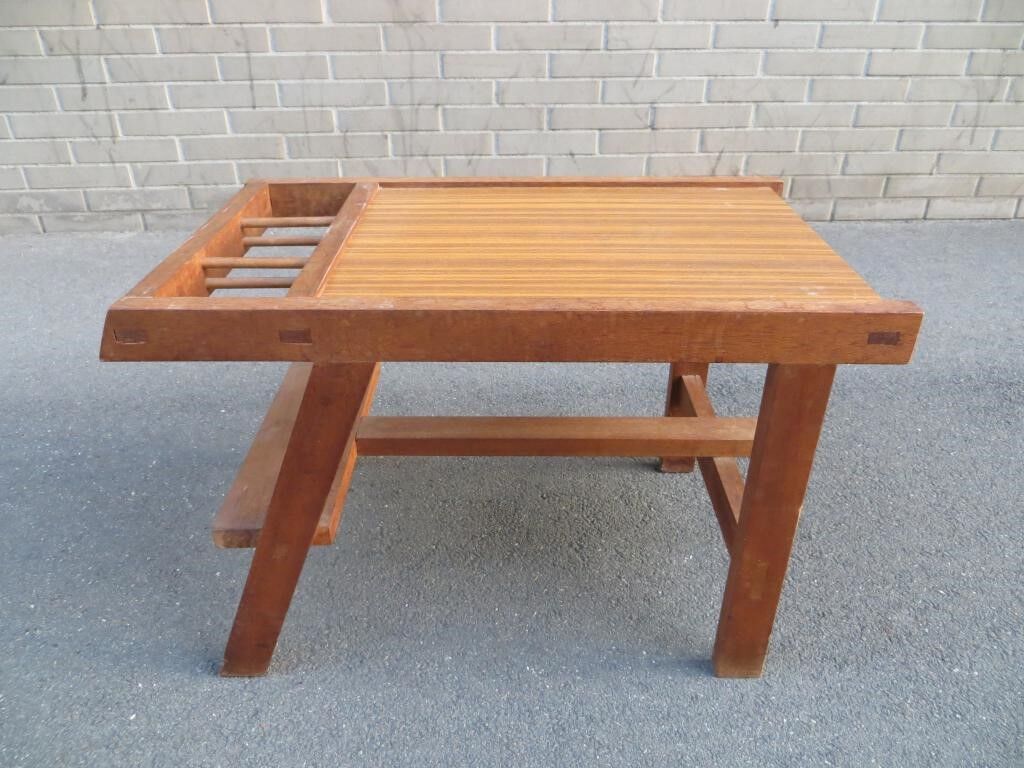 Scandinavian side table in solid teak
