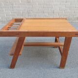 Scandinavian side table in solid teak
