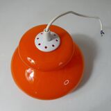 Orange glass pendant light