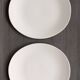 Set of 4 oval enameled ceramic plates - Handcrafted