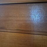 Teak veneer chest of drawers