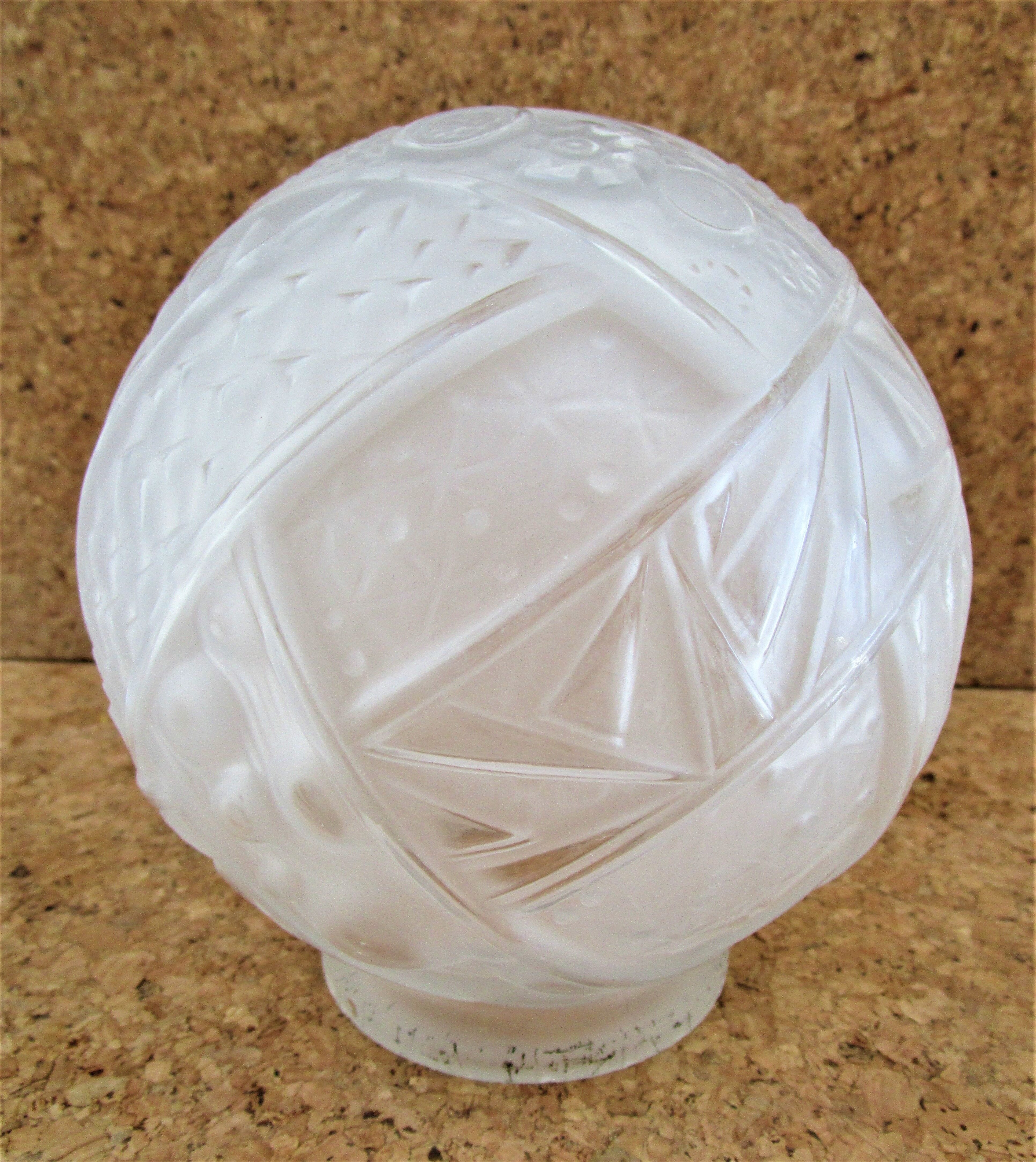 Globe glass ball Muller Brothers Art Deco 30s