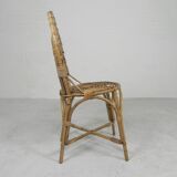 Bamboo chair, dining table chair, 1950s