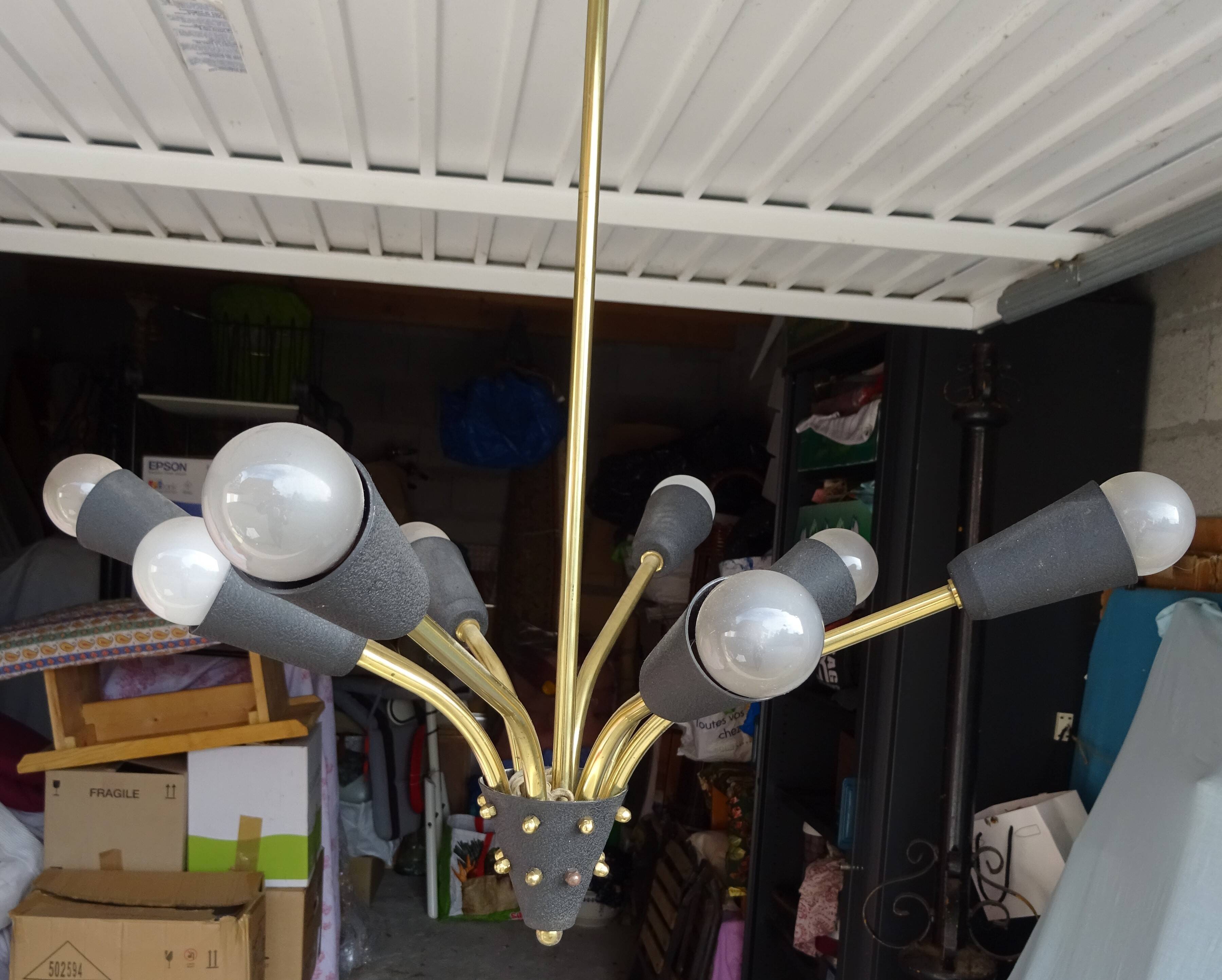 Vintage rockabilly sputnik chandelier from the 60s
