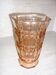 Large thick pink art deco glass vase