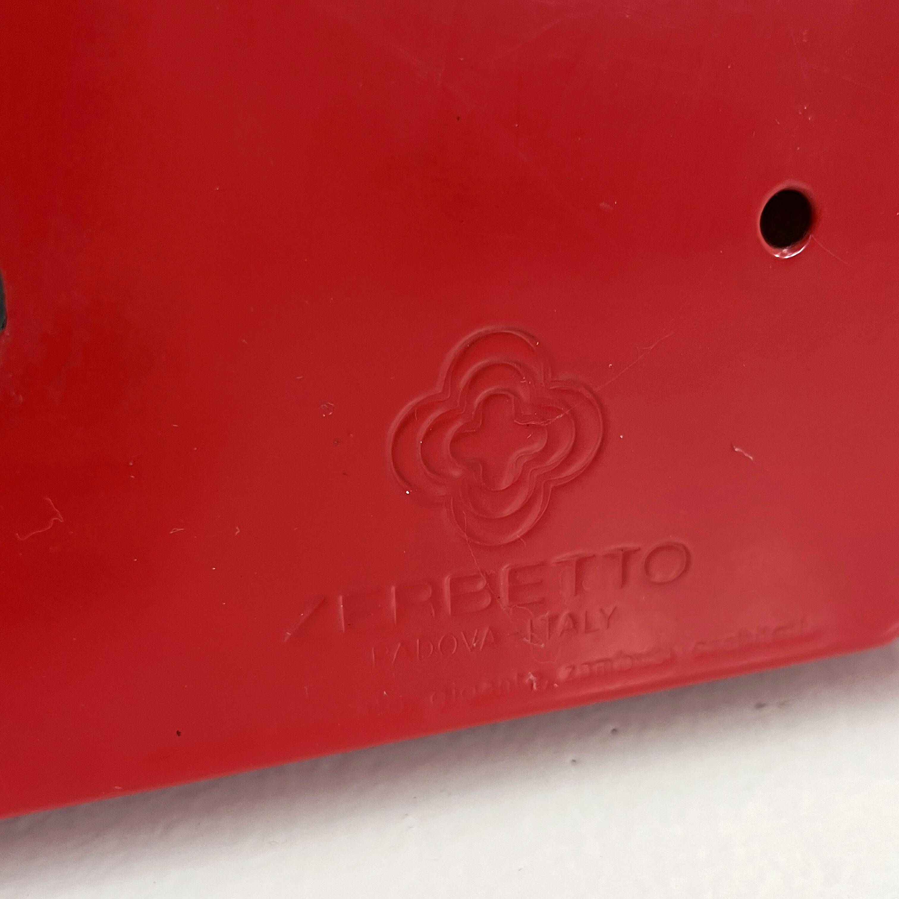 Lampe néon rouge par Gian N. Gigante pour Zerbetto, 1980