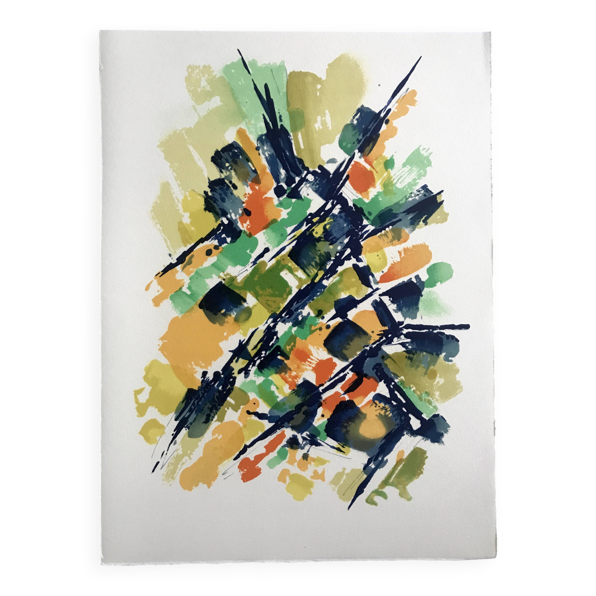 Alfred MANESSIER, Villa Montmorency, 1978. Original lithograph