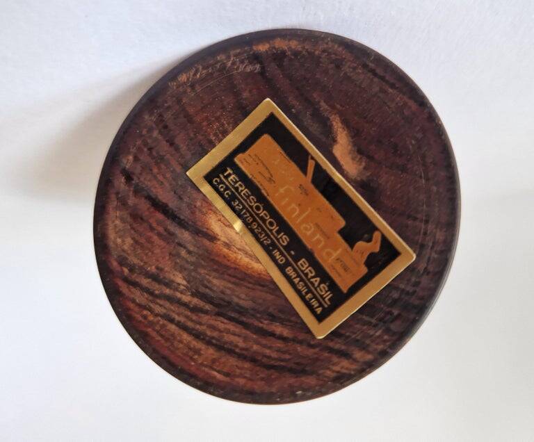 Midcentury Rare Rosewood Candleholder Casa Finland, Brazil, 1970s
