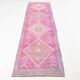 3x10 Faded Pink Orientel Turkish Runner Rug, 91x308Cm