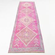 3x10 Faded Pink Orientel Turkish Runner Rug, 91x308Cm