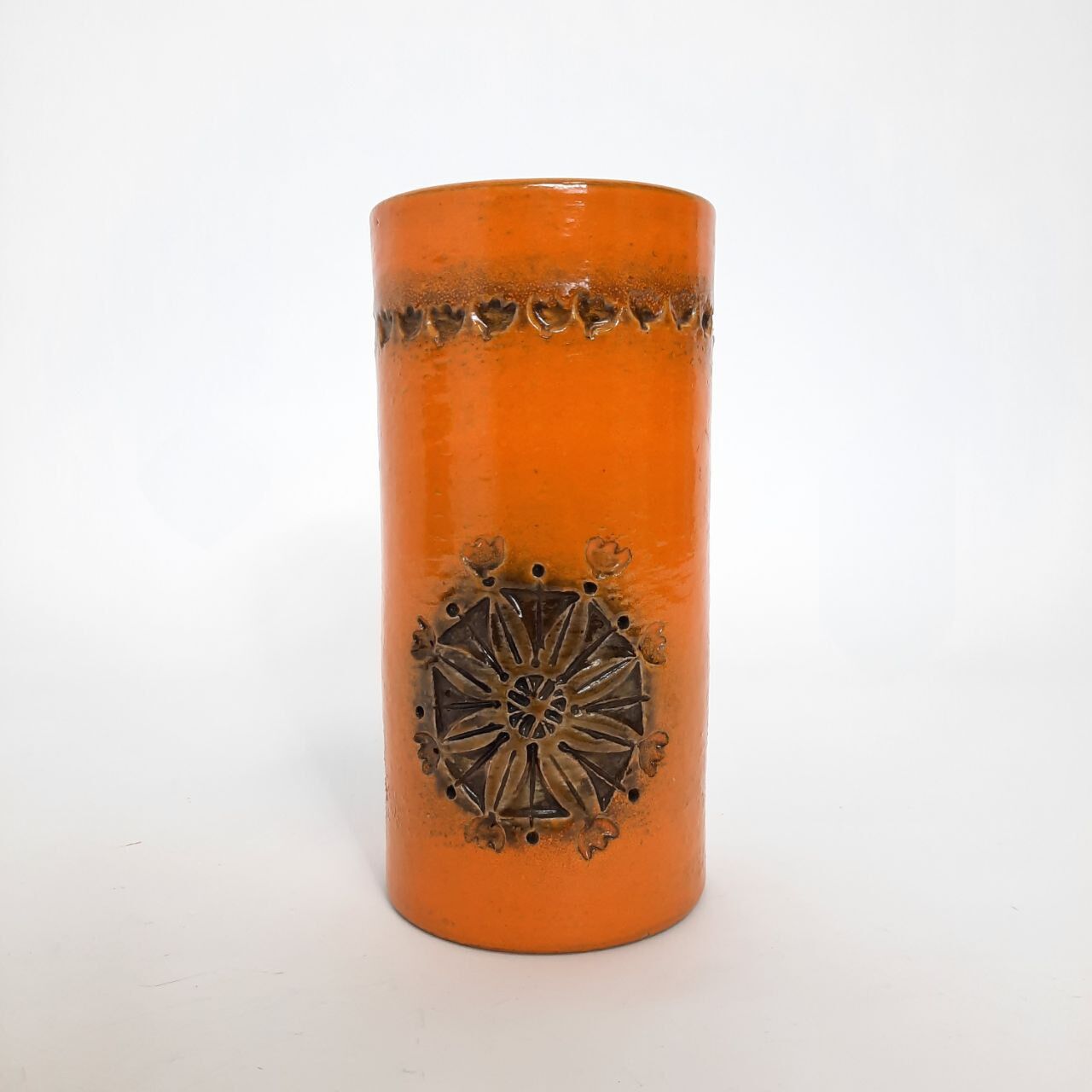 Bitossi vase, design Aldo Londi, seville decoration, 1960s