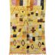 Modern yellow Berber rug from Morocco in wool.
