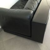 Canapé gradual lounge cuir noir Cini Boeri - knoll/gavina