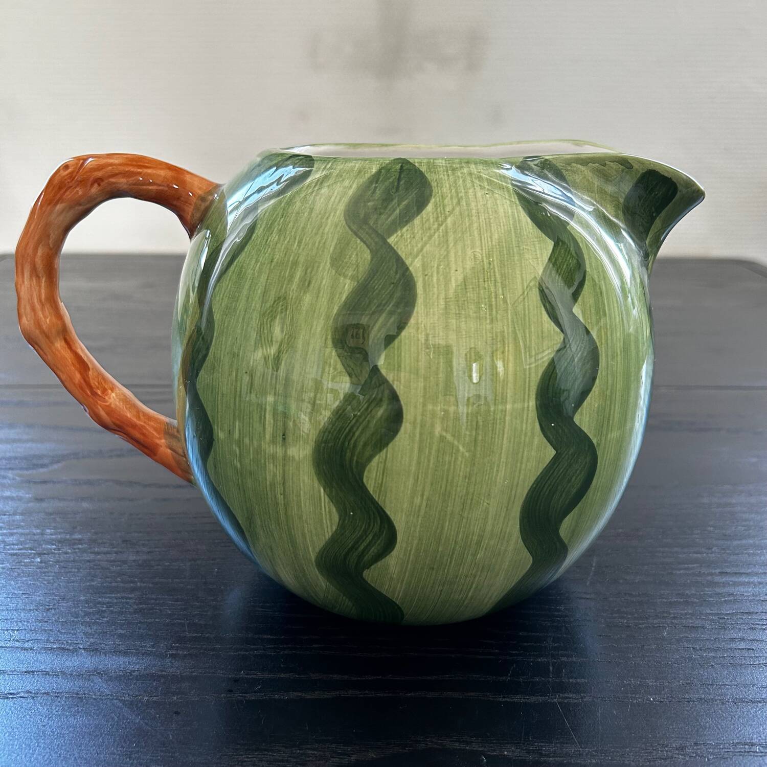Green Striped Watermelon Pitcher