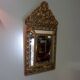 Beaten copper cushion mirror