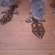 3 gold metal torchere wall lights