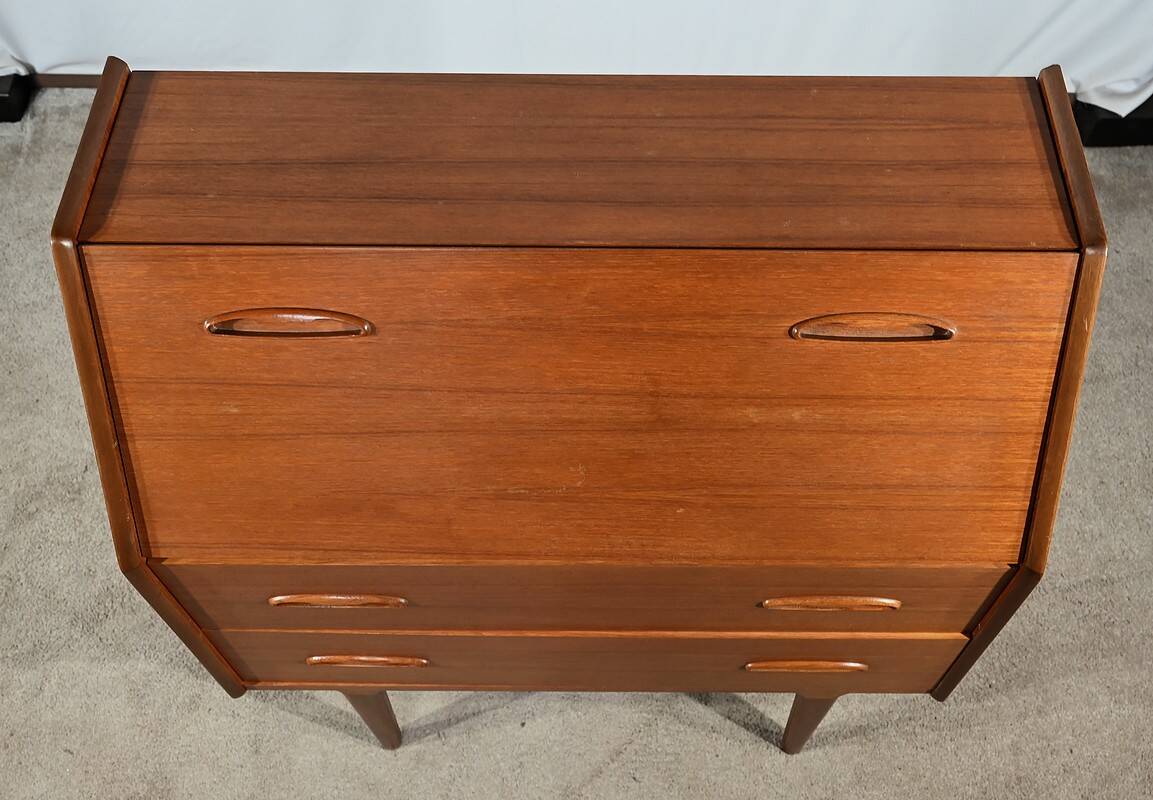 Secretary in Teak, stamped LB Kofod-Larsen, Denmark – 1960