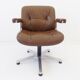 Martin Stoll brown leather office chair by Karl Dittert