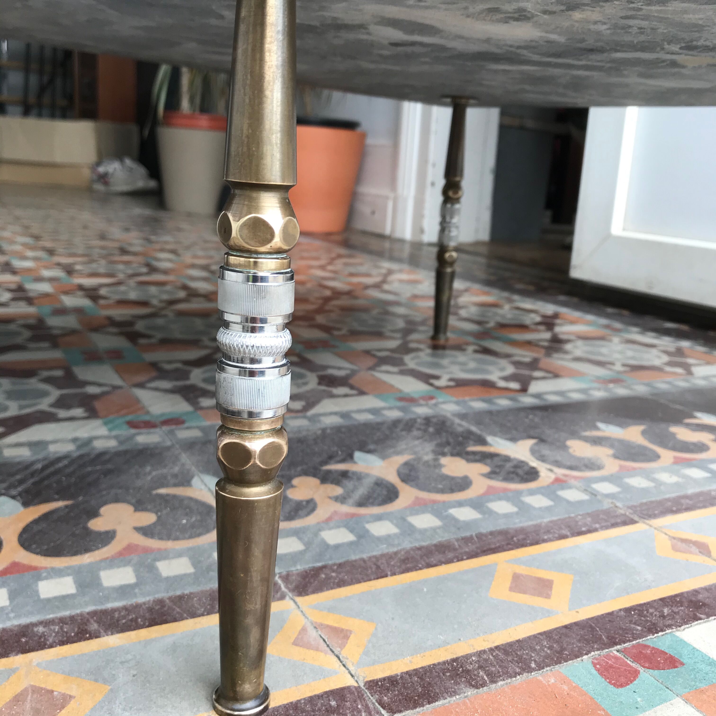 Green marble coffee table