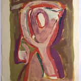 Bram van velde, twilight, 1969. original lithograph signed in pencil
