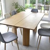 Solid oak dining table