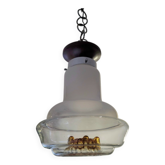 Murano glass mushroom pendant light by Mazzega Italy 1960.70
