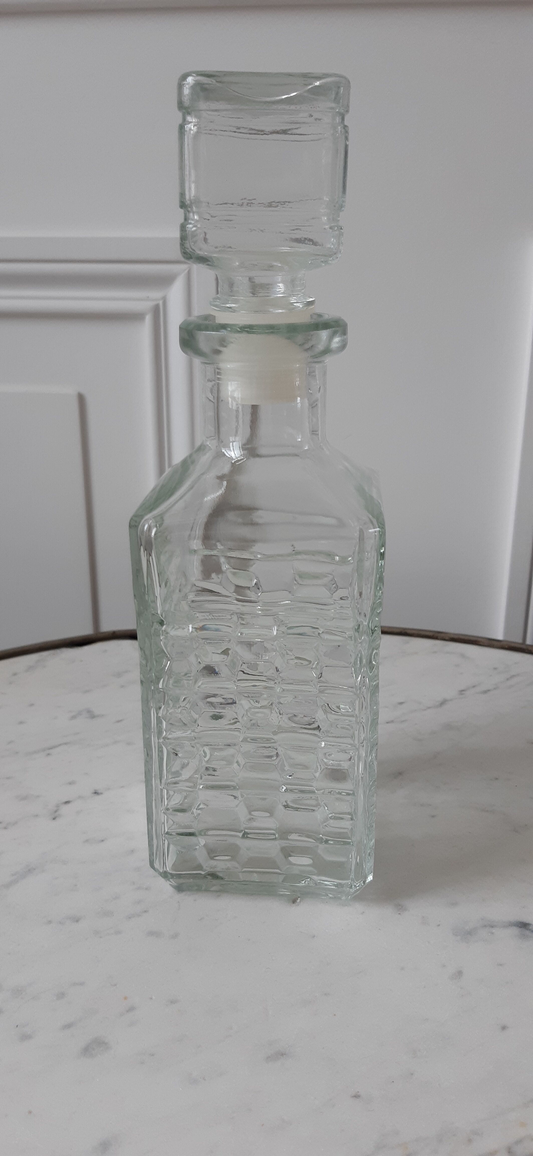 Glass whiskey decanter 70s