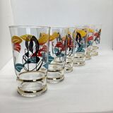 Set of 6 glasses 60s