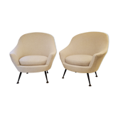 pair of vintage armchairs Italy 50s