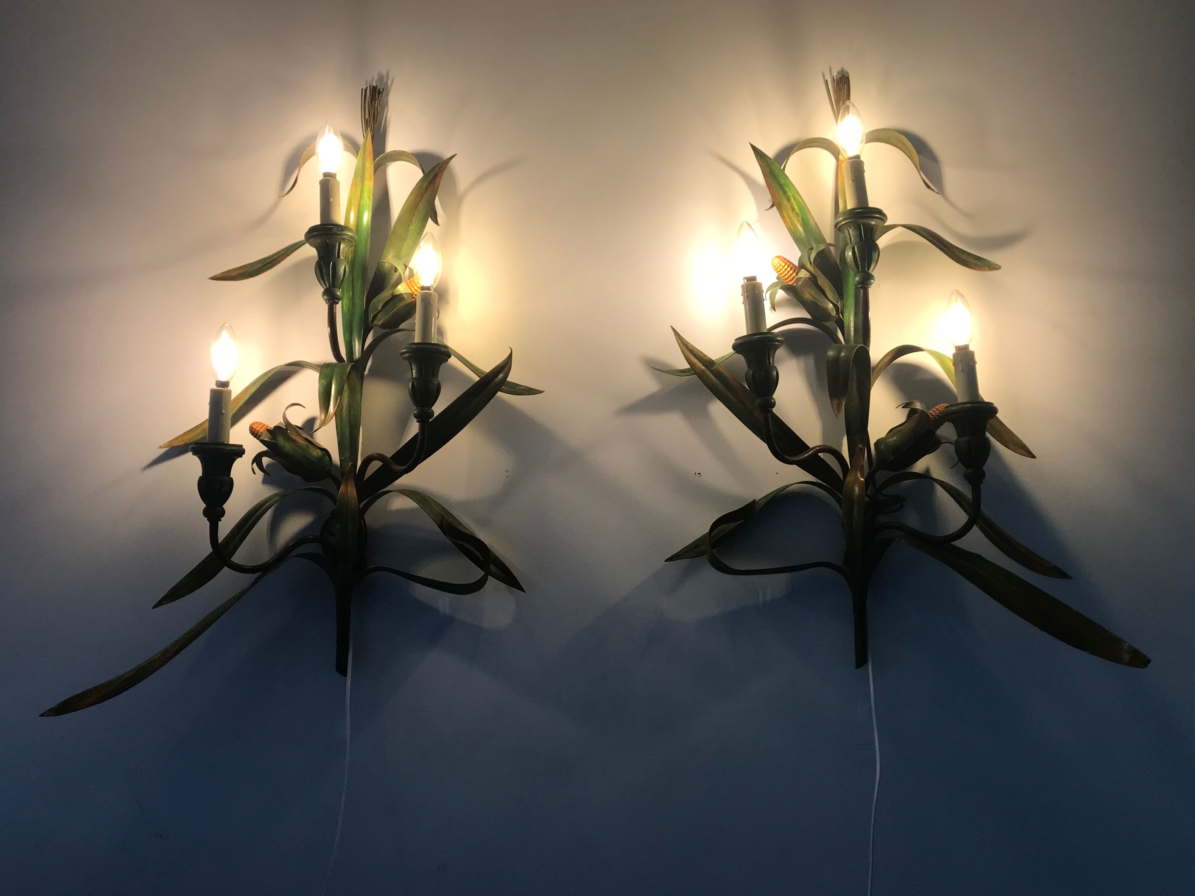 Pair of large wall light 3 lights