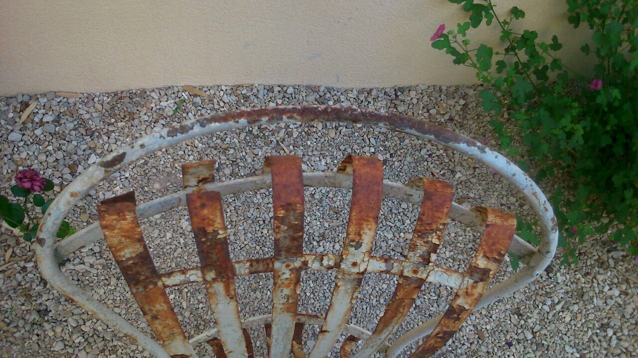 Set of 4 chairs in iron in its juice for the garden