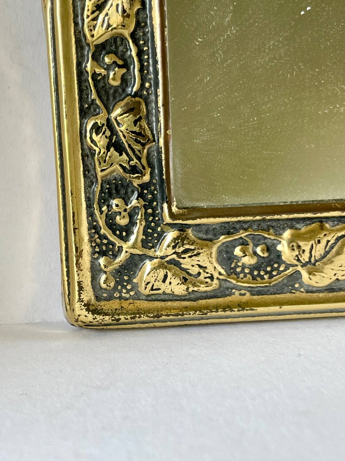 Vintage  Brass Wall mirrored Candle Sconce